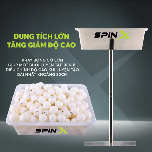 Rổ Đựng Bóng Bàn Có Chân SPINX Chính Hạn - Nhẹ - Lấp Ráp Đơn Giản - Bền Bỉ - Mức Chứa Bóng Siêu Nhiều - Tiện Lợi